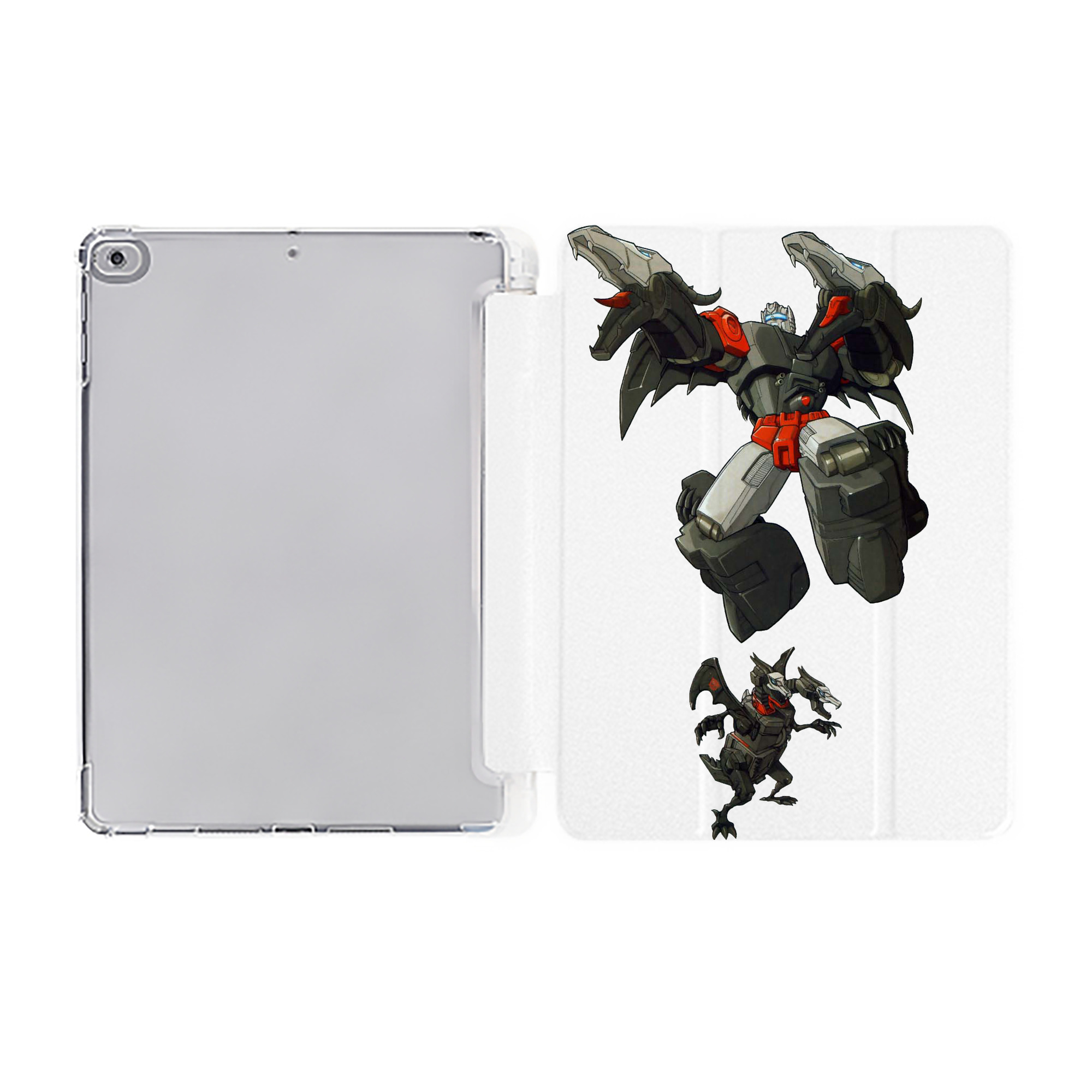 （画像用）  IPad ケース ペン収納付き 三つ折りスタンド PUレザー×シリコン 対応機種9.5/10.5/10.9インチ